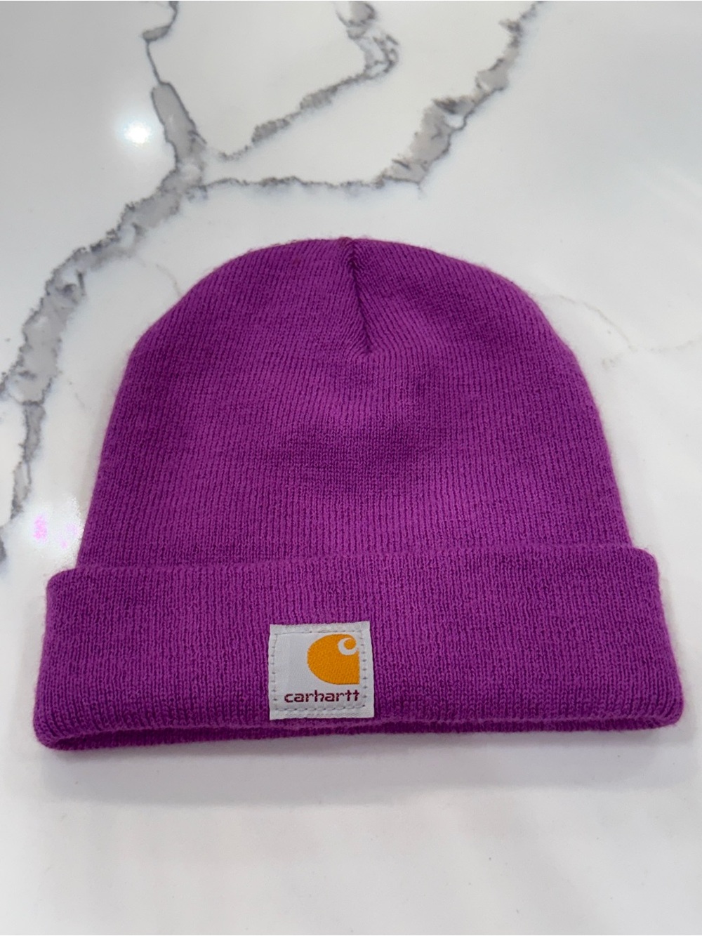 Carhartt Kids Bright Purple Cuffed Beanie with Logo Patch